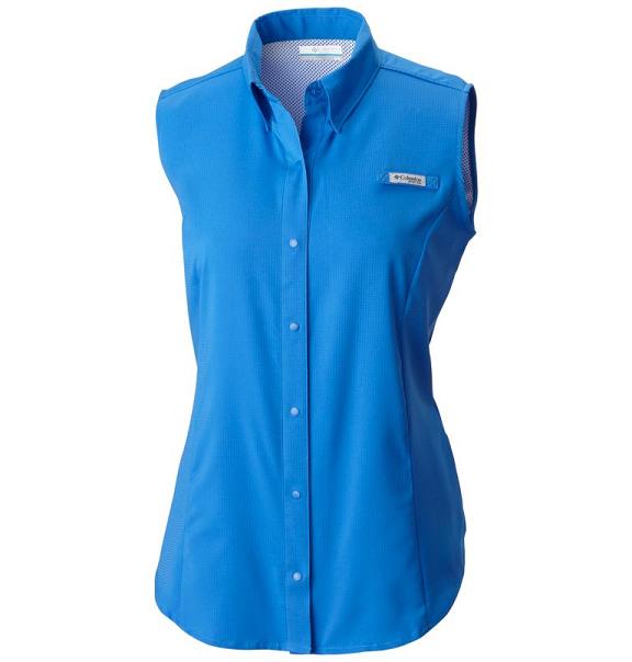 Columbia PFG Tamiami Shirts Blue For Women's NZ34179 New Zealand
